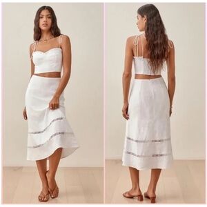 NWT Reformation Rima Linen Two Piece Set sz 12
